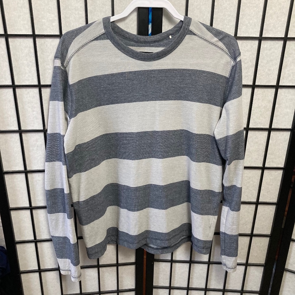 Prana Breathe Striped Crewneck Sweater Men's Medium